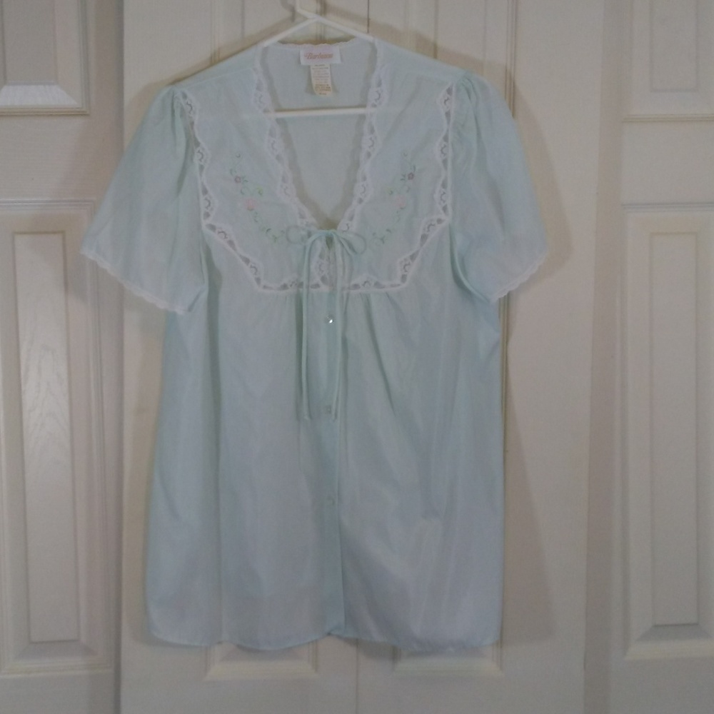 Barbizon Palest Aqua Pajama Top